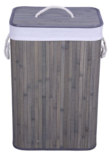 Cesto Portabiancheria 40x30x60 cm in Bamboo Collection Grigio