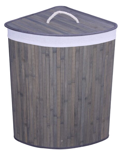 Cesto Portabiancheria 37x37x60 cm in Bamboo Collection Grigio