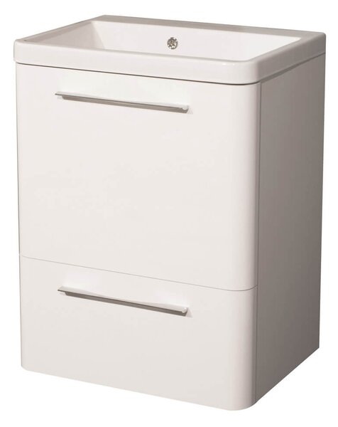 Mobile Lavatoio 65,5x50,5x87 cm 2 Cassetti Montegrappa Novella Dipiù Bianco
