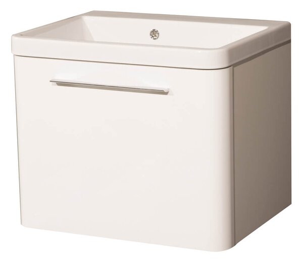 Mobile Lavatoio Sospeso 65,5x50,5x56 cm 1 Cassetto Montegrappa Novella Dipiù Bianco