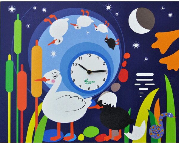 Orologio da Parete Rettangolare 44X35Cm Pirondini Italia Il Brutto Anatroccolo
