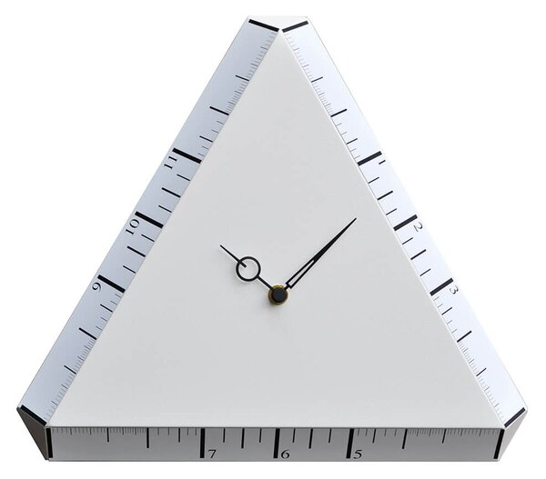 Orologio da Parete Triangolare 38X38Cm Pirondini Italia Pitagora Bianco