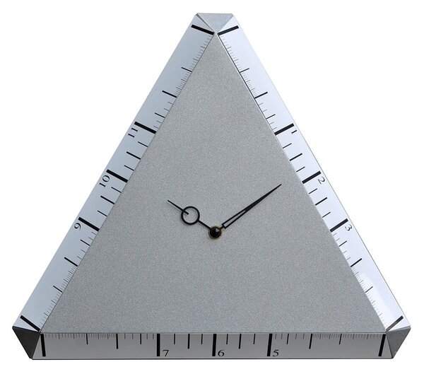 Orologio da Parete Triangolare 38X38Cm Pirondini Italia Pitagora Argento