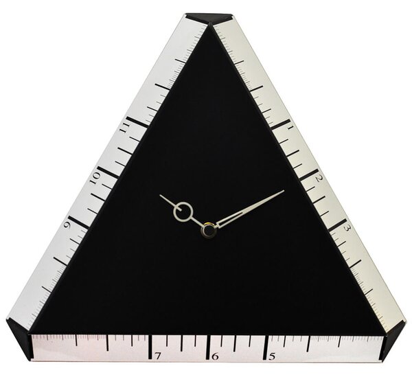 Orologio da Parete Triangolare 38X38Cm Pirondini Italia Pitagora Nero