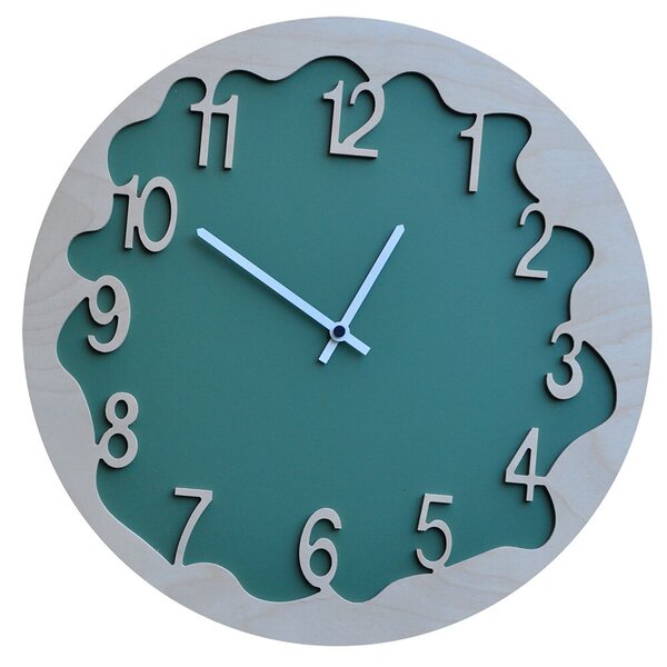 Orologio da Parete Rotondo 48Cm Pirondini Italia Ombre Verde