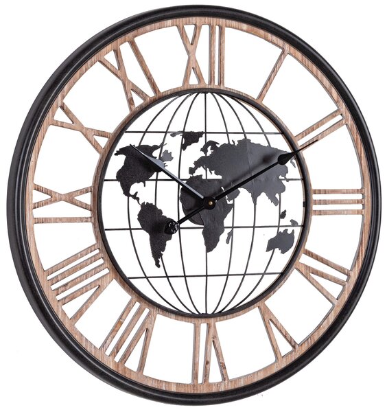 Orologio da Parete Ø70x5 cm in Mdf e Acciaio Ticking