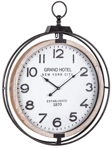 Orologio da Parete 62x7x79 cm in Mdf e Acciaio Ticking