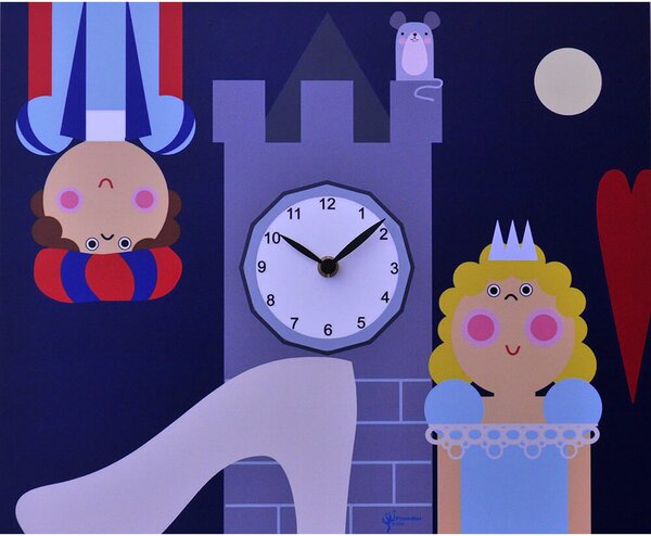 Orologio da Parete Rettangolare 44X35Cm Pirondini Italia Cenerentola