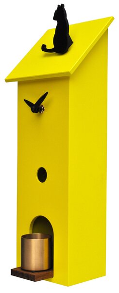 Orologio da Parete 13x37x11cm Pirondini Italia Solitario Giallo Zolfo