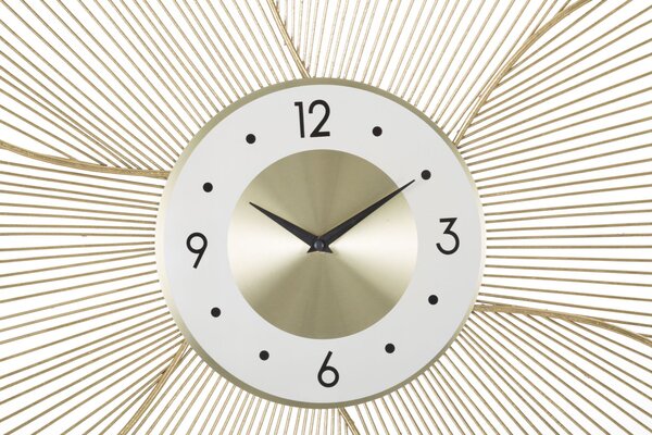 Orologio da Muro Petal 83,5x6x80 cm in Ferro Oro