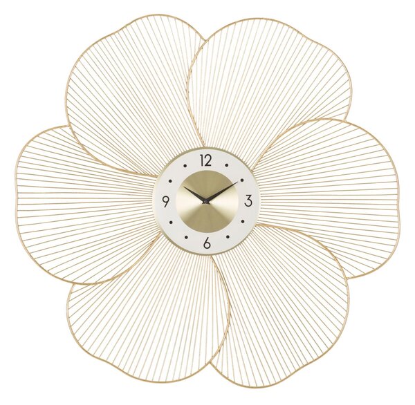 Orologio da Muro Petal 83,5x6x80 cm in Ferro Oro