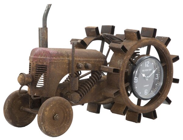 Orologio Trattore 43x20x23 cm in Ferro e MDF
