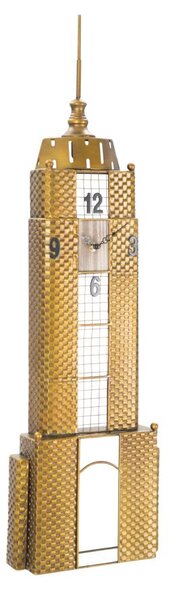 Orologio da Muro Empire Building 23,5x6,5x78 cm in Ferro Oro