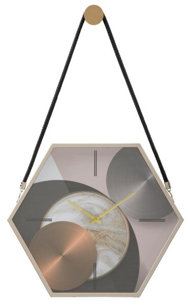 Orologio da Muro Blis 45x5,5x39 cm in Ferro MDF e Vetro Multicolor