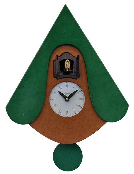 Orologio a Cucù da Parete 30X34X10Cm Pirondini Italia New W Verde