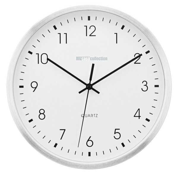 Orologio da Muro Ø25,2x4,2 cm in Alluminio Bianco