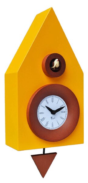 Orologio a Cucù da Parete 20X36X13Cm Pirondini Italia Dark Giallo Melone