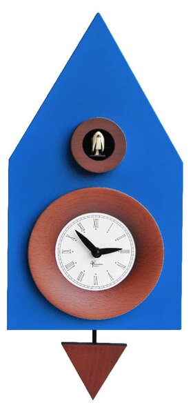 Orologio a Cucù da Parete 20X36X13Cm Pirondini Italia Dark Blu Chiaro