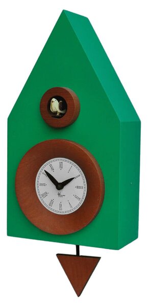 Orologio a Cucù da Parete 20X36X13Cm Pirondini Italia Dark Verde Traffico