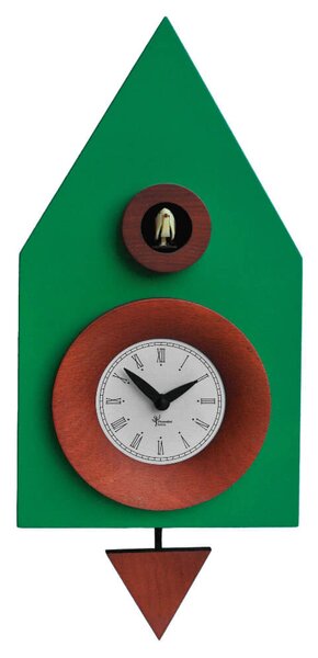 Orologio a Cucù da Parete 20X36X13Cm Pirondini Italia Dark Verde Traffico
