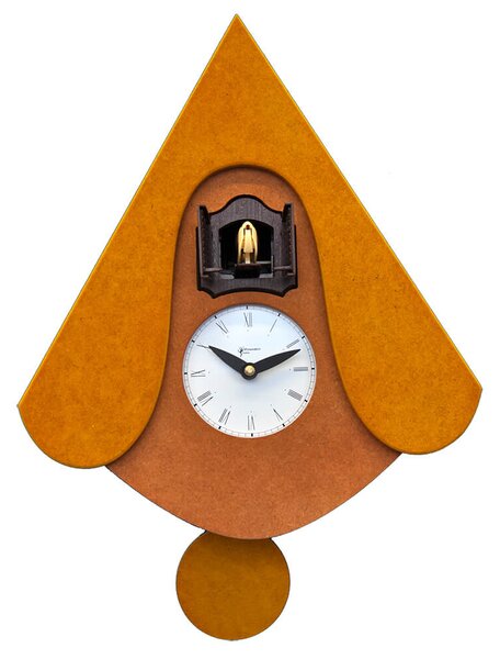 Orologio a Cucù da Parete 30X34X10Cm Pirondini Italia New W Giallo