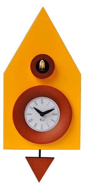 Orologio a Cucù da Parete 20X36X13Cm Pirondini Italia Dark Giallo Melone
