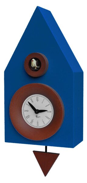 Orologio a Cucù da Parete 20X36X13Cm Pirondini Italia Dark Blu Chiaro