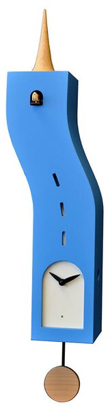 Orologio a Cucù da Parete 15X57X10Cm Pirondini Italia Stortolo Blu Chiaro