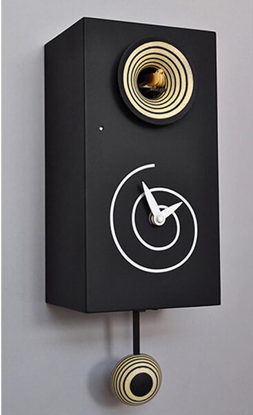 Orologio a Cucù da Parete 13X25X12Cm Pirondini Italia Spirale Nero