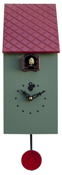 Orologio a Cucù da Parete 13x30x12 cm Pirondini Italia Portofino Verde Reseda