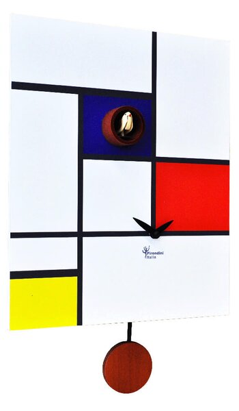 Orologio a Cucù da Parete 28X34X12Cm Pirondini Italia Around Mondrian