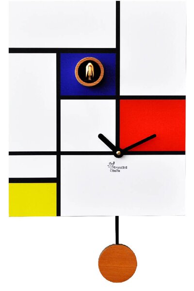 Orologio a Cucù da Parete 28X34X12Cm Pirondini Italia Around Mondrian