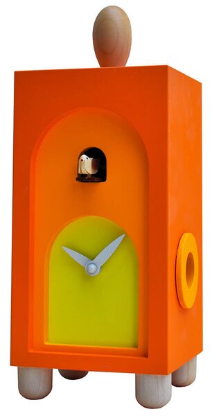 Orologio a Cucù da Appoggio 12X31X11Cm Pirondini Italia Arcobaleno Arancio