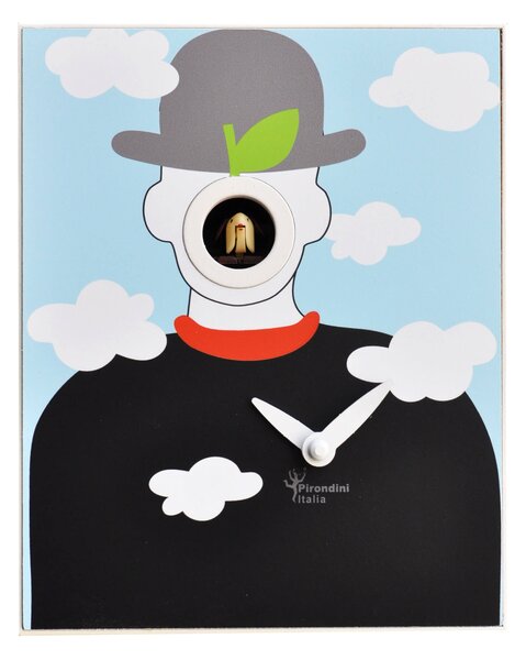 Orologio a Cucù da Parete 16,5x20x10cm Pirondini Italia D'Apres Magritte