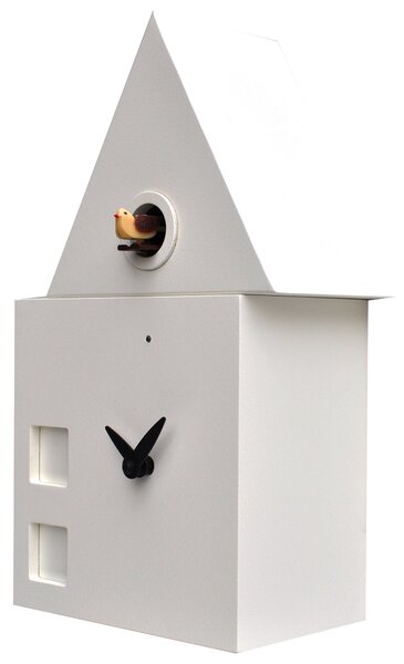 Orologio a Cucù da Parete 18x30x11cm Pirondini Italia H/2 Bianco