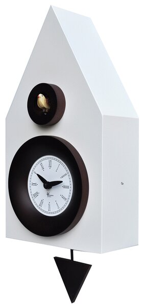 Orologio a Cucù da Parete 20x36x13cm Pirondini Italia Dark Bianco