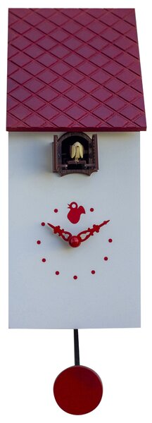 Orologio a Cucù da Parete 13x30x12 cm Pirondini Italia Portofino Bianco