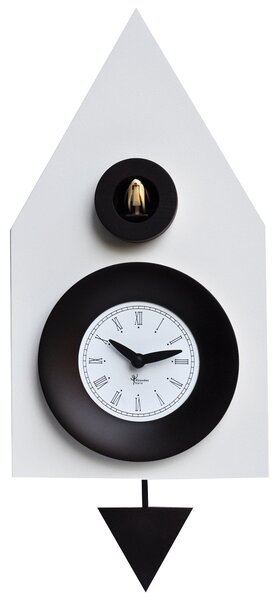 Orologio a Cucù da Parete 20x36x13cm Pirondini Italia Dark Bianco