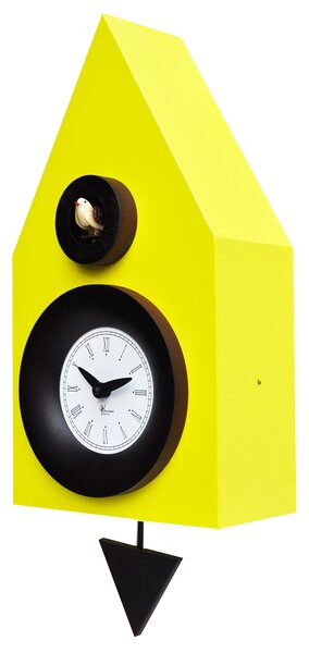 Orologio a Cucù da Parete 20x36x13cm Pirondini Italia Dark Giallo Zolfo