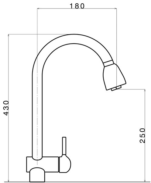 Rubinetto Cucina Miscelatore Monocomando Doccetta Estraibile Apell AP7090CR Cromato