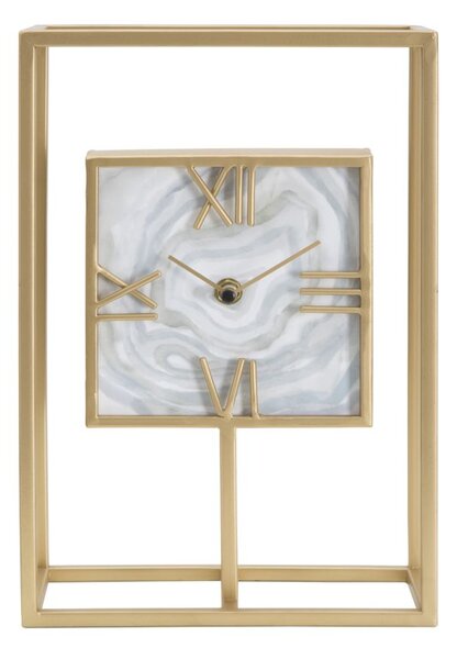 Orologio da Tavolo Rect. 20x8x30 cm in Ferro e MDF Multicolor