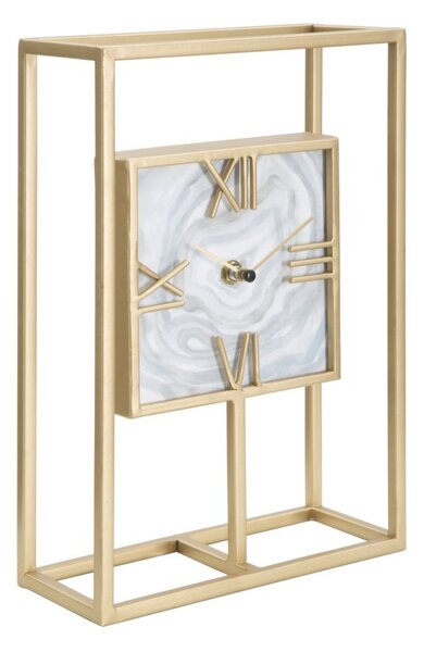 Orologio da Tavolo Rect. 20x8x30 cm in Ferro e MDF Multicolor