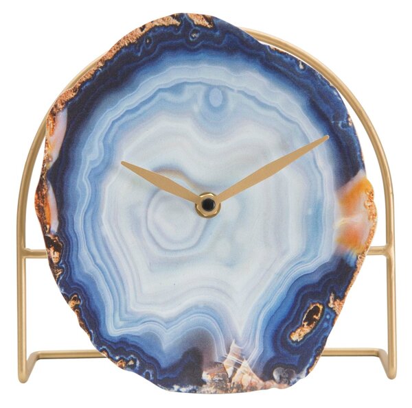 Orologio da Tavolo Twin 20x7x19,5 cm in Ferro e MDF Multicolor