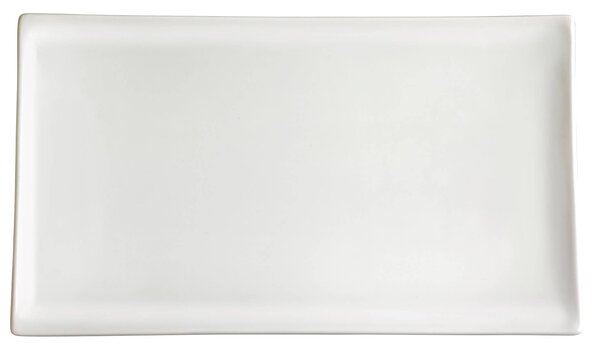 Set 2 Vassoi Rettangolari 34x16x2,4 cm in Porcellana Allluminica Kaleidos Aluxina Bianchi