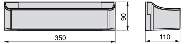 Set 2 Contenitori con Fissaggio Anta Mobile 35 cm in Plastica Emuca Bianchi