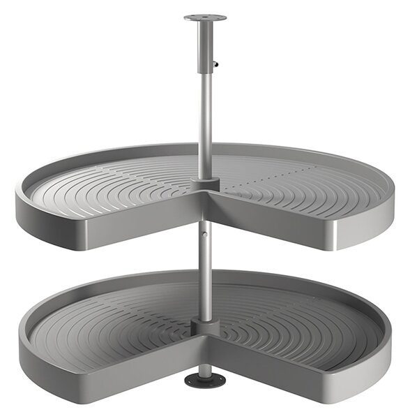 Cestello Girevole Ø71 cm per Mobile da Cucina 80 cm in Plastica e Alluminio Emuca Grigio