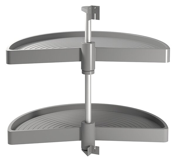 Cestello Girevole Ø65 cm per Mobile da Cucina 80 cm in Plastica Emuca Grigio