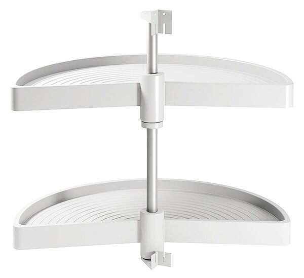 Cestello Girevole Ø65 cm per Mobile da Cucina 80 cm in Plastica Emuca Bianco