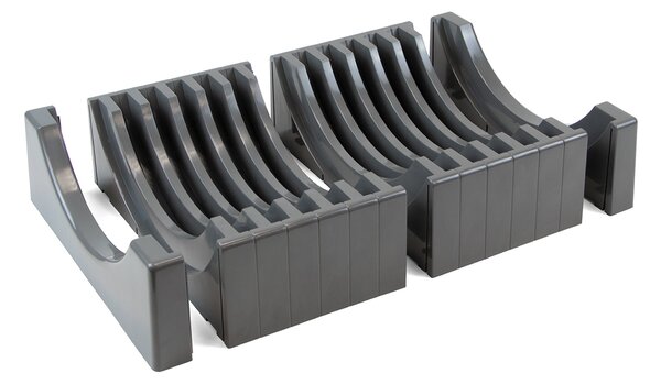 Organizer per Piatti 13 Posti 35x27 cm in Plastica Emuca Grigio