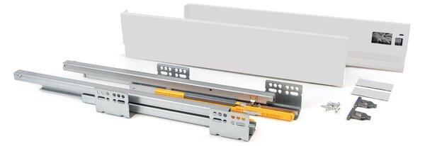 Cassetto Esterno Concept 30 Kg H105 mm P 300 Verniciato Bianco Acciaio Emuca